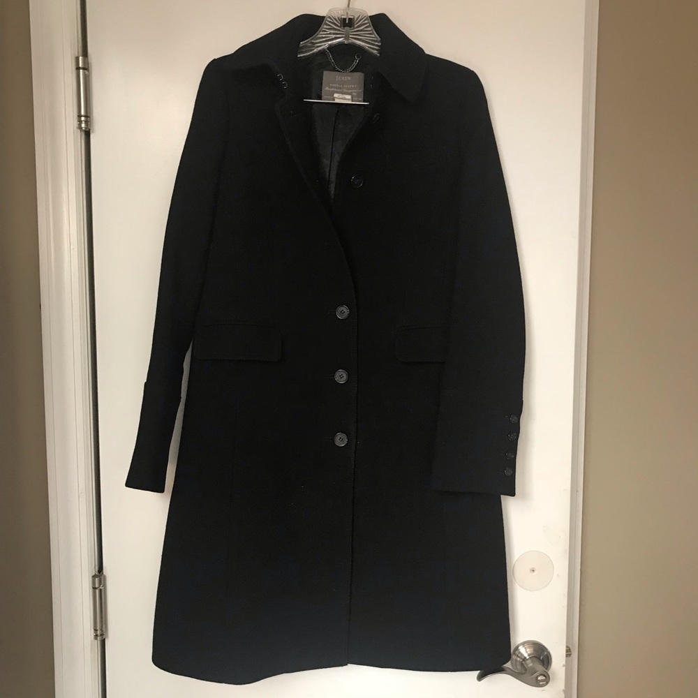 J..Crew double cloth ladies coat black